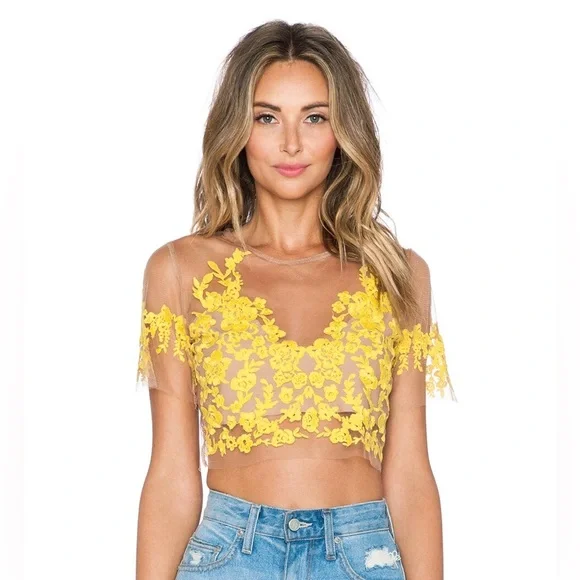 NEW For love and Lemons lace mesh top SOLD OUT - Picture 1 of 7